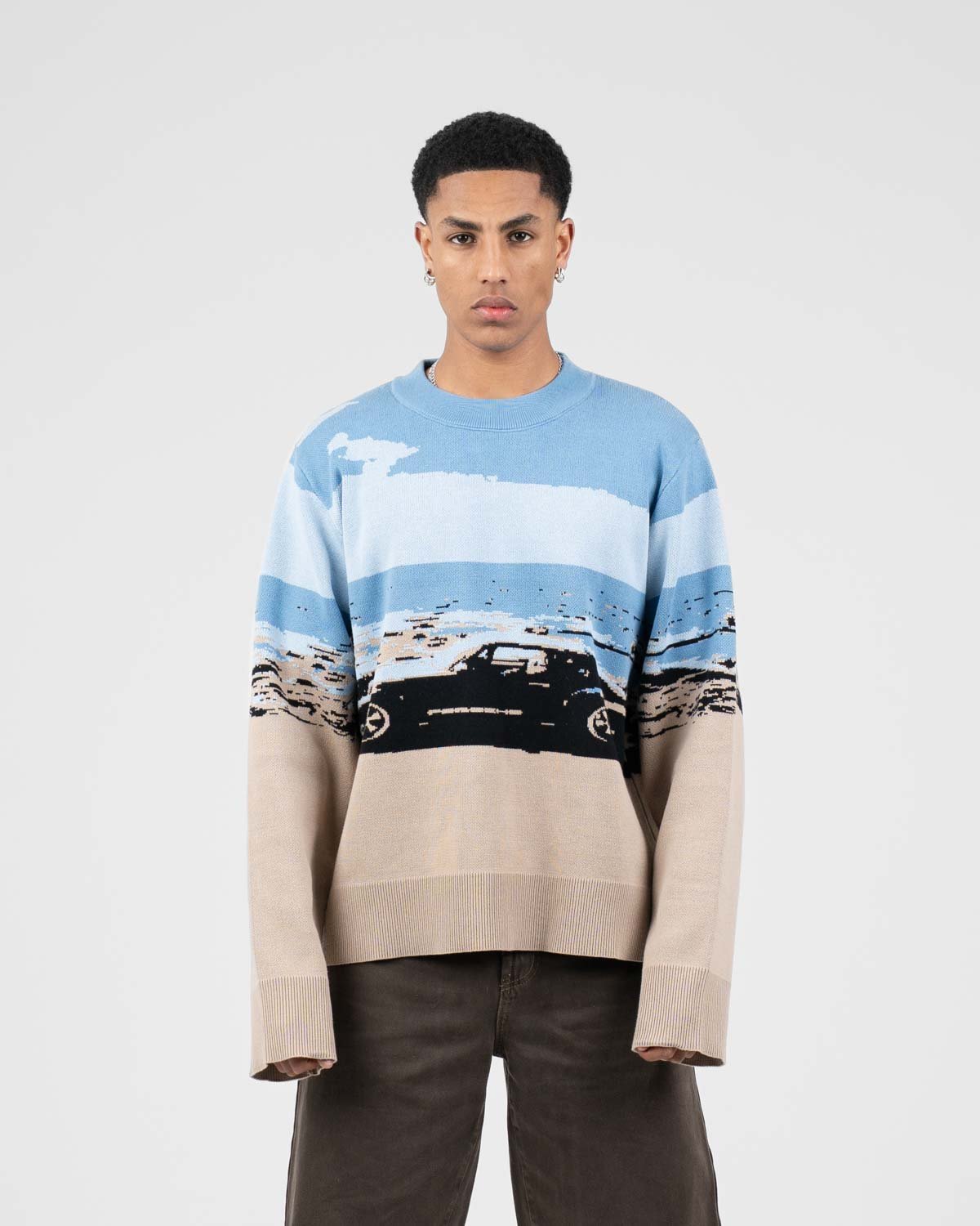 Jaquard Knit Blue Car | Skagen - clothing.dk